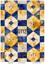 Karo Desenli Pirinç Dekopaj Model : GGT012 - Line Art