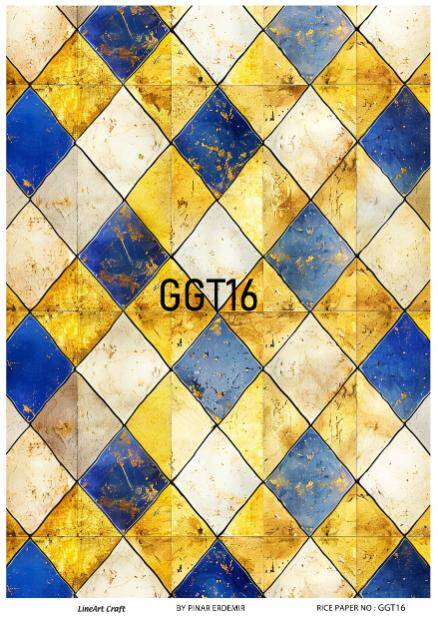 Karo Desenli Pirinç Dekopaj Model : GGT016 - 1