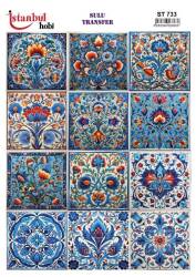 Karo Desenli Sulu Transfer Kağıdı ST-733 - Tual Hobi Craft Ist