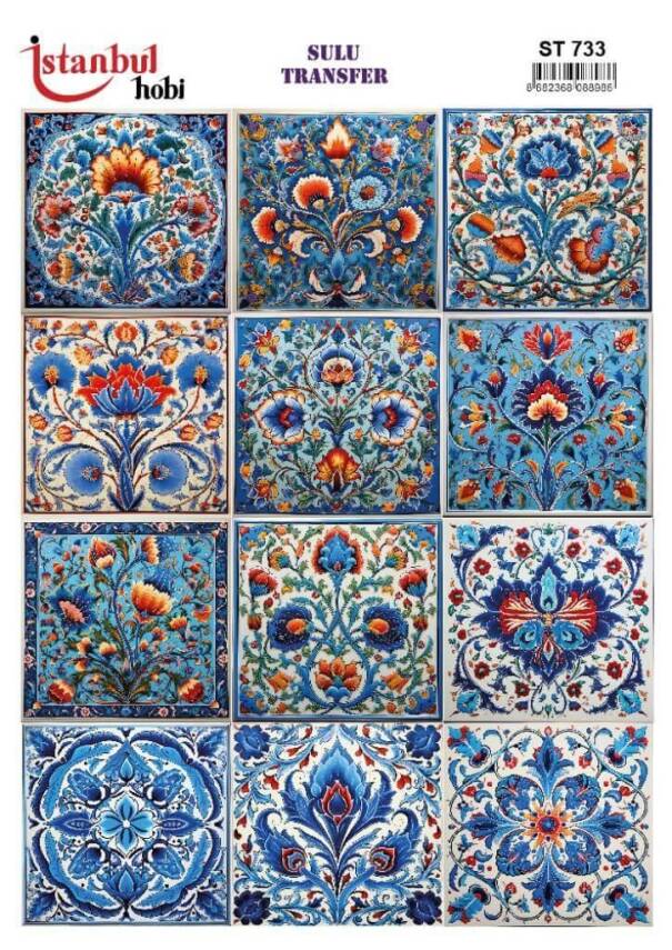Karo Desenli Sulu Transfer Kağıdı ST-733 - 1
