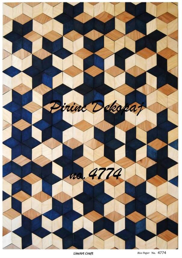 Karo Karışık Desenli Pirinç Dekopaj Model : 4774 - 1