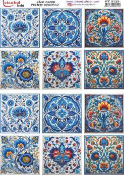 Karo ve Çini Desenli Pirinç Dekopaj Model : PT 2132 - 1