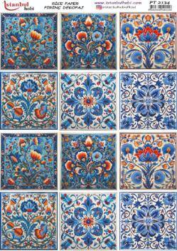 Karo ve Çini Desenli Pirinç Dekopaj Model : PT 2134 - 1