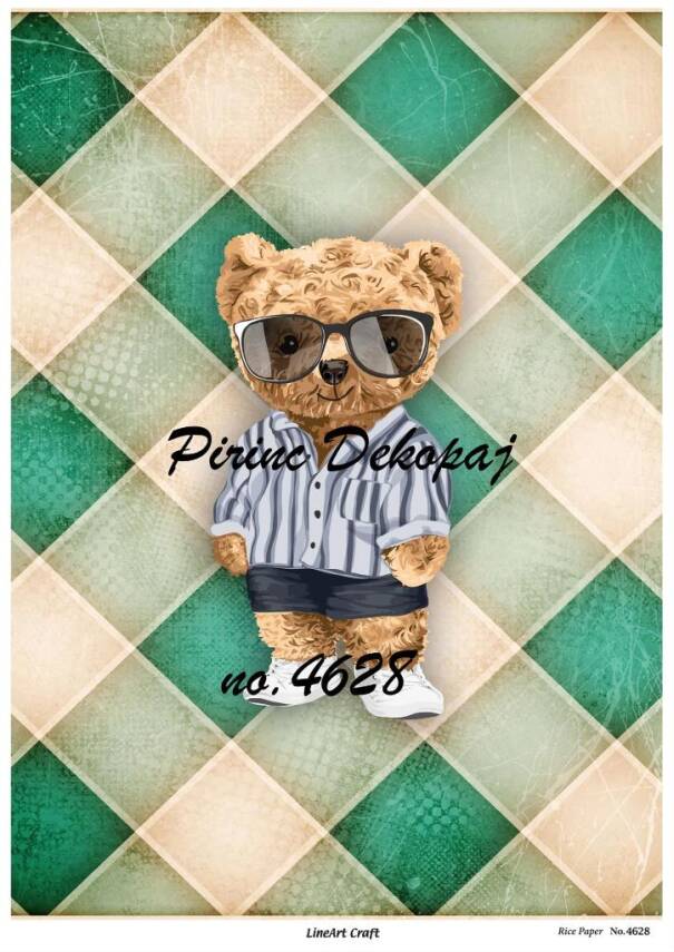 Karolu Ayı Desenli Pirinç Dekopaj Model : 4628 - 1