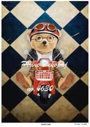 Karolu Ayı Desenli Pirinç Dekopaj Model : 4630 - Line Art