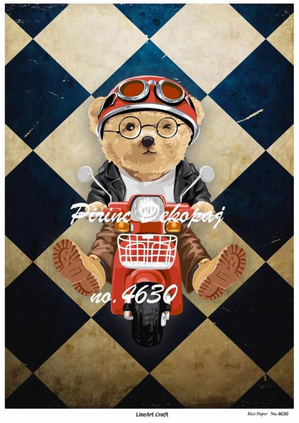 Karolu Ayı Desenli Pirinç Dekopaj Model : 4630 - 1