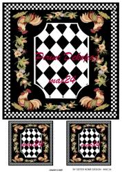 Karolu Horoz Desenli Pirinç Dekopaj Model : mac24 - Line Art