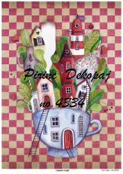 Karolu Karışık Desenli Pirinç Dekopaj Model : 4334 - Line Art