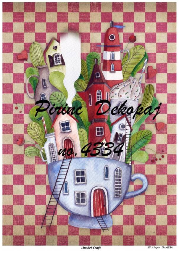 Karolu Karışık Desenli Pirinç Dekopaj Model : 4334 - 1