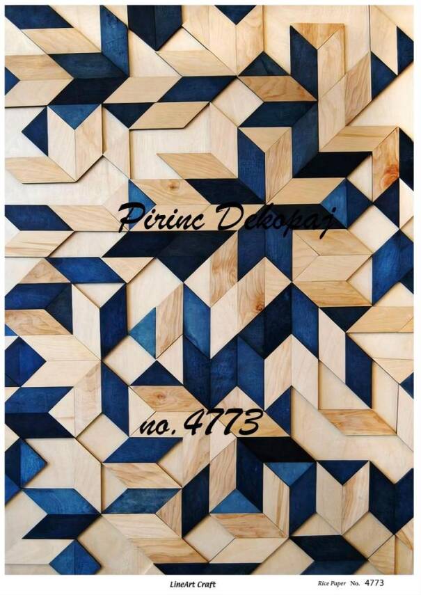 Karolu Karışık Desenli Pirinç Dekopaj Model : 4773 - 1