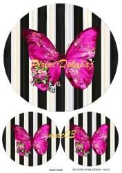 Karolu Kelebek Desenli Pirinç Dekopaj Model : mac03 - Line Art