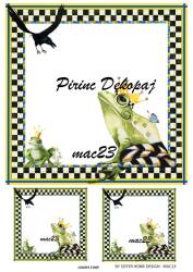 Karolu Kurbağa Desenli Pirinç Dekopaj Model : mac23 - Line Art