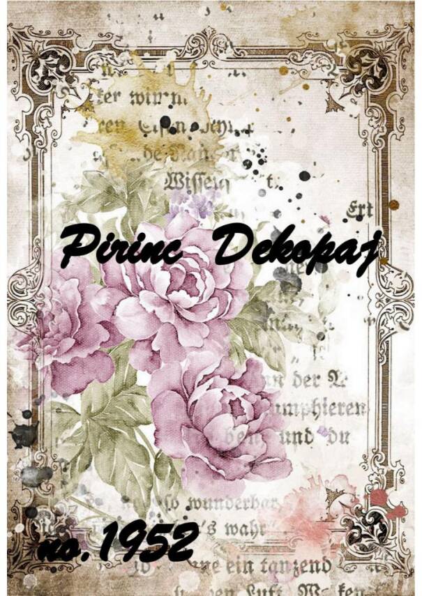 Karolu Vintage Desenli Pirinç Dekopaj Model : 1952 - 1