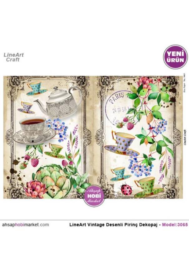 Karolu Vintage Desenli Pirinç Dekopaj Model : 3065 - 1