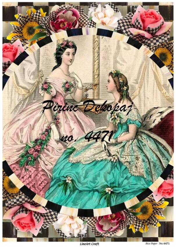 Karolu Vintage Desenli Pirinç Dekopaj Model : 4471 - 1