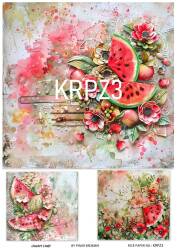 Karpuz Desenli Pirinç Dekopaj Model : KRPZ03 - Line Art