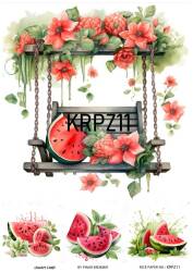 Karpuz Desenli Pirinç Dekopaj Model : KRPZ11 - Line Art