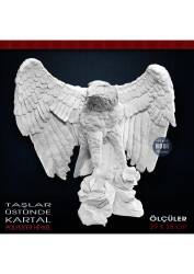 Kartal Biblo Heykeli Taş Üstünde (29x28 cm) Ham Polyester - Tual Hobi Sanat