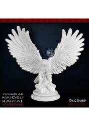Kartal Biblo Heykeli Yuvarlak Kaideli (26x24 cm) Ham Polyester - Tual Hobi Sanat