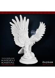 Kartal Biblo Heykeli Yuvarlak Kaideli (26x24 cm) Ham Polyester - Tual Hobi Sanat (1)