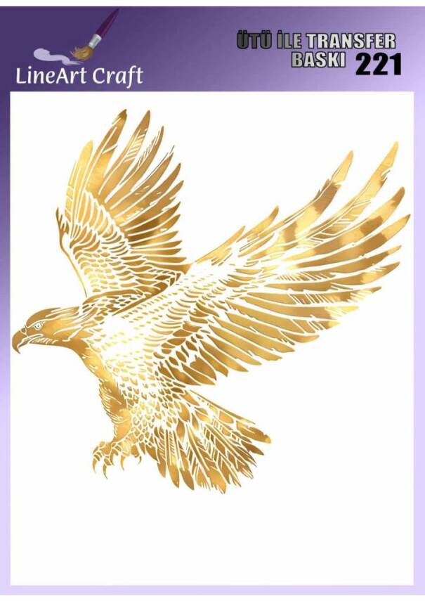 Kartal Desenli Kumaş Transfer Kağıdı LNT-K221 (20x20 cm) - 1
