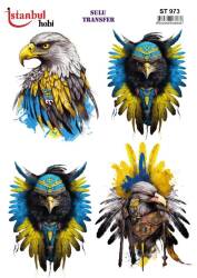 Kartal Desenli Sulu Transfer Kağıdı STI-973 - Tual Hobi Craft İst