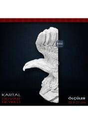 Kartal Duvar Heykeli (33x31 cm) Ham Polyester - Tual Hobi Sanat (1)