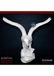 Kartal Duvar Heykeli (33x31 cm) Ham Polyester - Tual Hobi Sanat