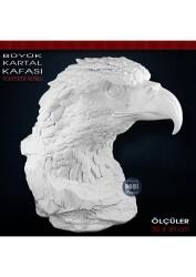 Kartal Kafası Heykeli Büyük Boy (30x30cm) Ham Polyester - Tual Hobi Sanat