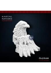 Kartal Maske Biblo Heykeli (17x14 cm) Ham Polyester - Tual Hobi Sanat (1)