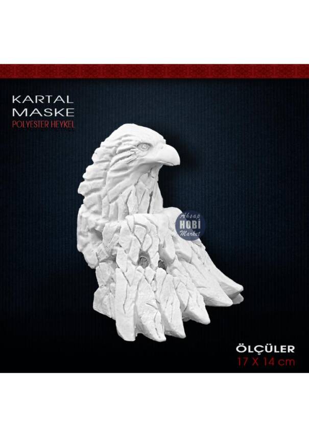 Kartal Maske Biblo Heykeli (17x14 cm) Ham Polyester - 2