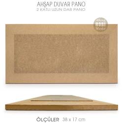 Katmanlı Dar Duvar Pano (38x17 cm) Ham Ahşap - Tual Hobi Craft İst (1)
