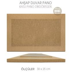 Katmanlı Duvar Pano (30x25 cm) Ham Ahşap - Tual Hobi Craft İst (1)