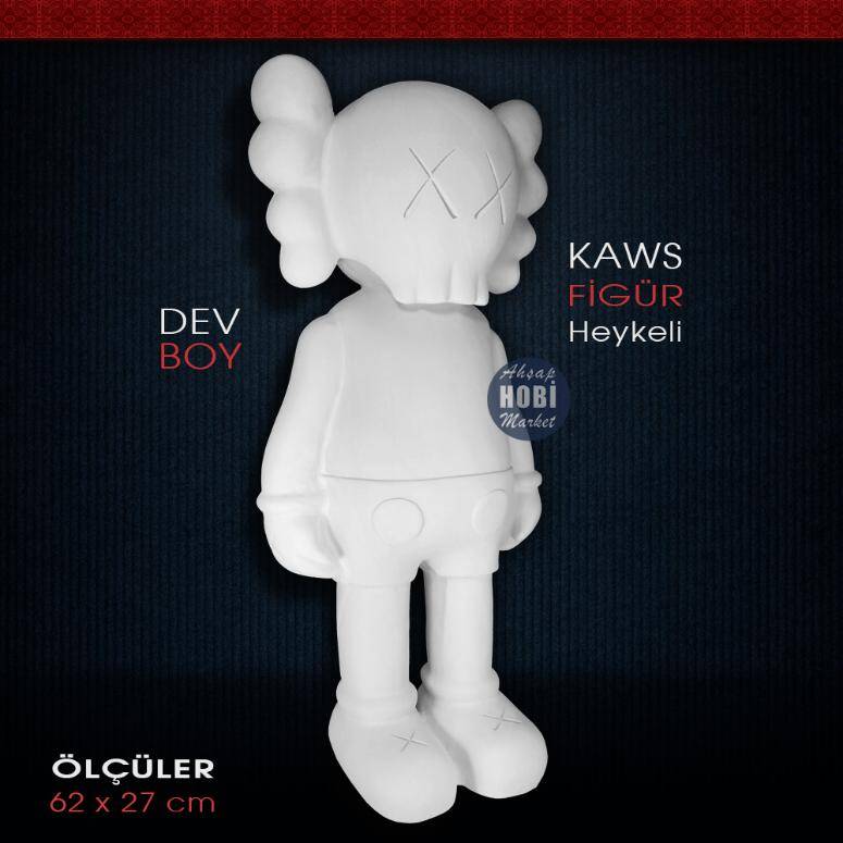 Kaws Figür Heykel Büyük (62x27 cm) Ham Polyester - 2