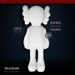 Kaws Figür Heykel Büyük (62x27 cm) Ham Polyester - Tual Hobi Sanat