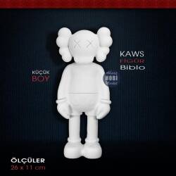 Kaws Figür Heykel Küçük (26x11 cm) Ham Polyester - Tual Hobi Sanat