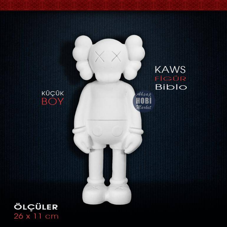 Kaws Figür Heykel Küçük (26x11 cm) Ham Polyester - 1