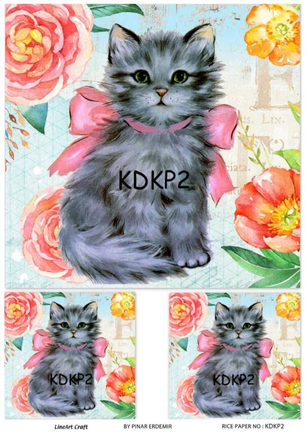 Kedi Desenli Pirinç Dekopaj Model : KDKP2 - 1
