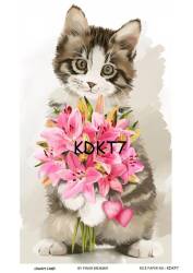 Kedi Desenli Pirinç Dekopaj Model : KDKP7 - Line Art