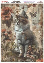 Kedi Desenli Pirinç Dekopaj Model : PT 0501 - Tual Hobi Craft İst