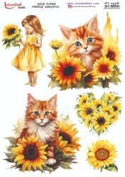 Kedi Desenli Pirinç Dekopaj Model : PT 1448 - Tual Hobi Craft İst