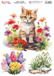 Kedi Desenli Pirinç Dekopaj Model : PT 1489 - Tual Hobi Craft İst