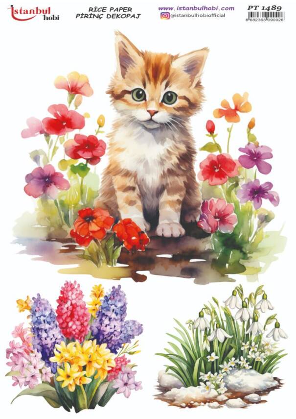 Kedi Desenli Pirinç Dekopaj Model : PT 1489 - 1