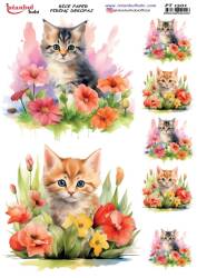 Kedi Desenli Pirinç Dekopaj Model : PT 1501 - Tual Hobi Craft İst