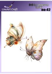 Kelebek Desenli Kumaş Transfer Kağıdı LNT-K042 (20x20 cm) - Line Art