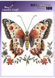 Kelebek Desenli Kumaş Transfer Kağıdı LNT-K100 (20x20 cm) - Line Art