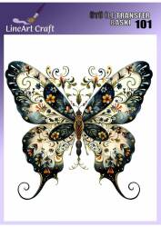 Kelebek Desenli Kumaş Transfer Kağıdı LNT-K101 (20x20 cm) - Line Art