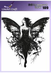 Kelebek Desenli Kumaş Transfer Kağıdı LNT-K109 (20x20 cm) - Line Art