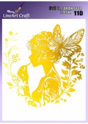 Kelebek Desenli Kumaş Transfer Kağıdı LNT-K110 (20x20 cm) - Line Art
