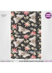 Kelebek Desenli Pirinç Dekopaj Model : 3048 - Line Art